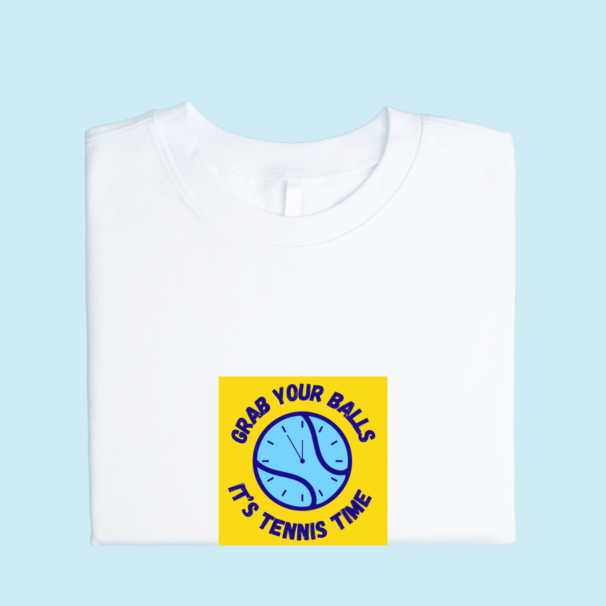 Grab Your Balls, It's Tennis Time Tee - Yellow