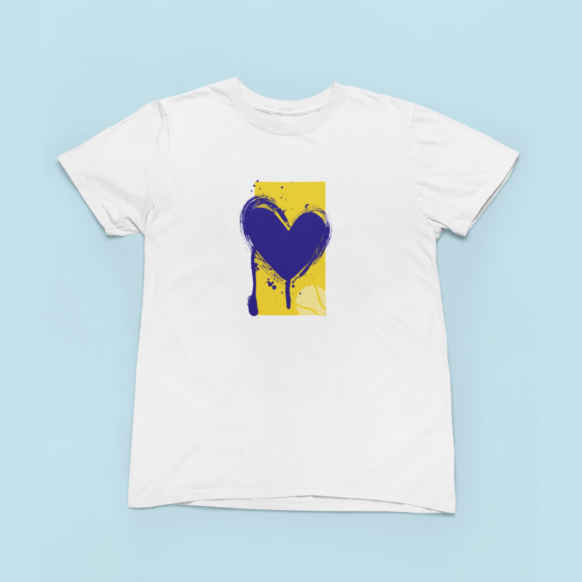 Courtside Heartbeat - Yellow Navy