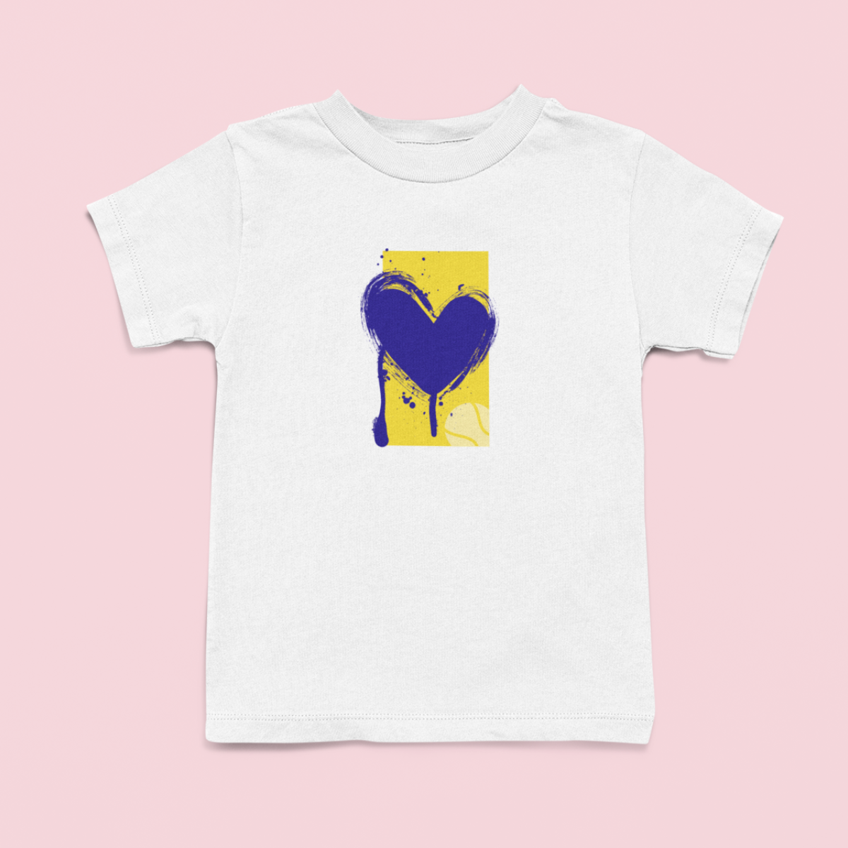 Courtside Heartbeat (Kids) - Yellow Navy