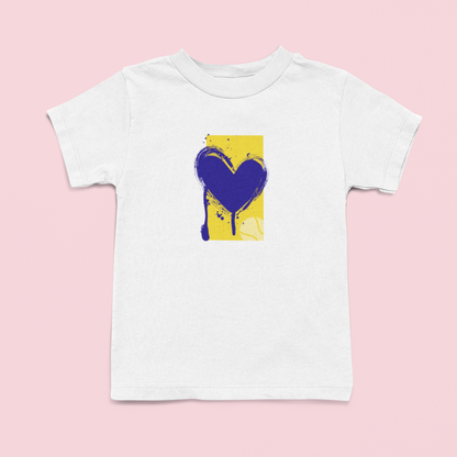 Courtside Heartbeat (Kids) - Yellow Navy