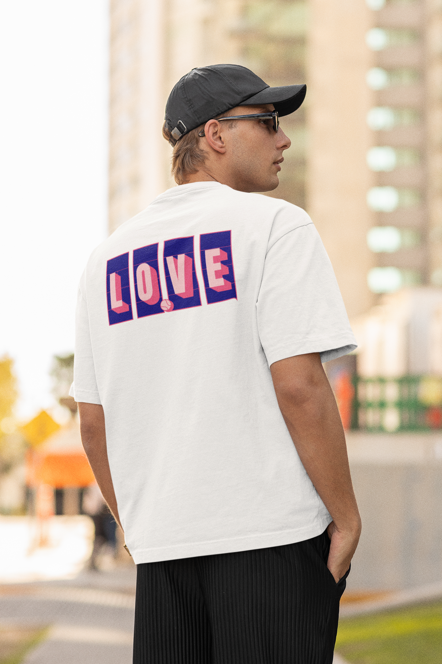 Love Tennis Four Courts - Back - Navy